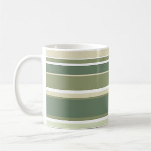Olive green stripes coffee mug