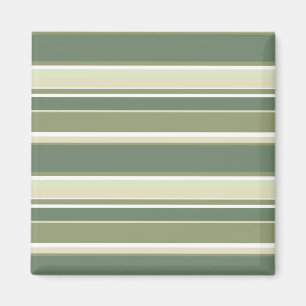 Olive green stripes magnet