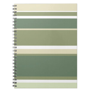 Olive green stripes notebook