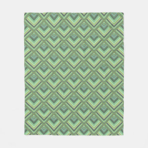 Olive green stripes scale pattern fleece blanket
