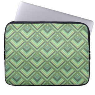 Olive green stripes scale pattern laptop sleeve