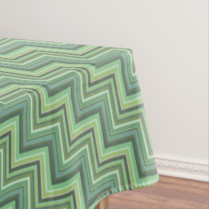 Olive green stripes stairs pattern tablecloth