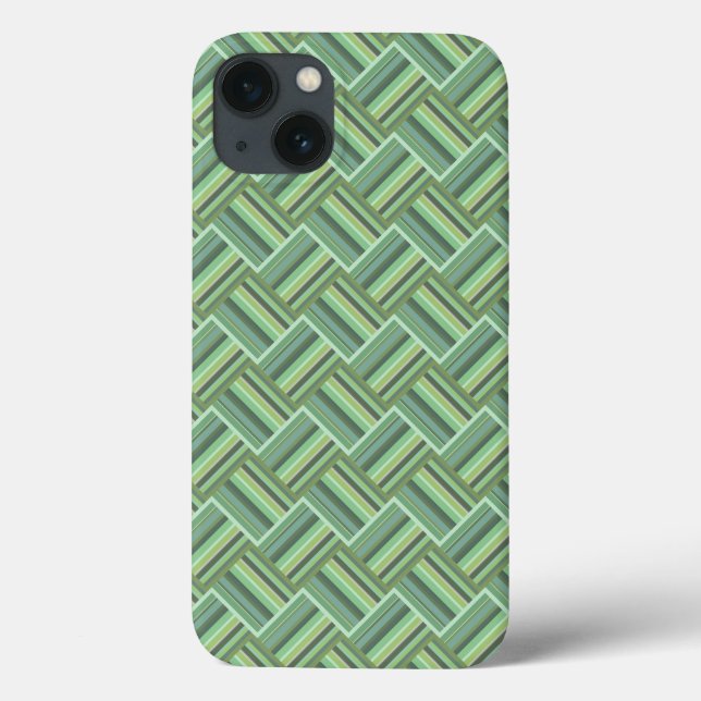 Olive green stripes weave Case-Mate iPhone case (Back)