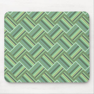 Olive green stripes weave mouse pad