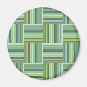 Olive green stripes weave pattern magnet