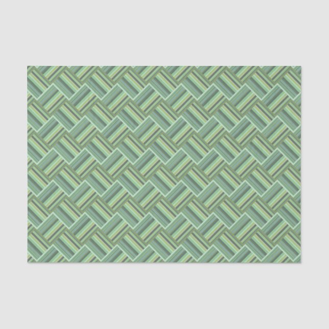 Olive green stripes weave tissue paper (Front)
