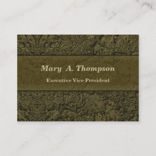 Olive Green Stucco Texture Business Card