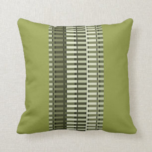 Olive Green Stylish Modern Abstract Pattern Cushion