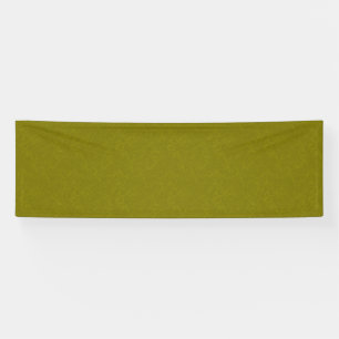 Olive green surface with subtle swirling pattern banner