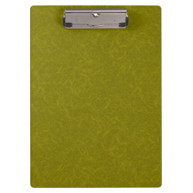 Olive green surface with subtle swirling pattern clipboard (Front)