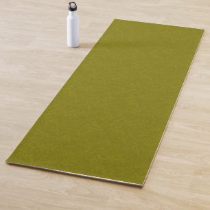 Olive green surface with subtle swirling pattern yoga mat