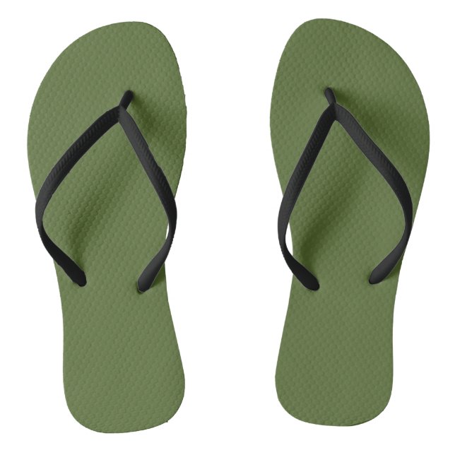 olive green thongs (Footbed)