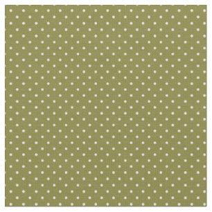 Olive Green Tiny Dots Fabric