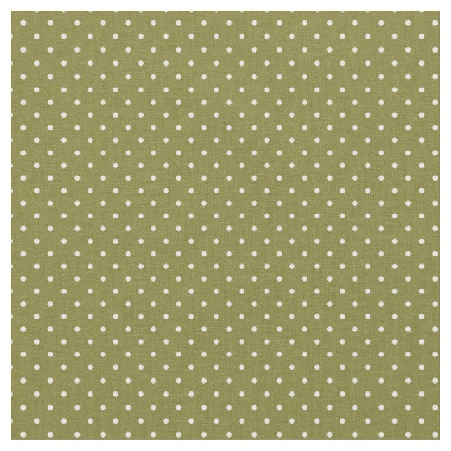 Olive Green Tiny Dots Fabric (Close Up)