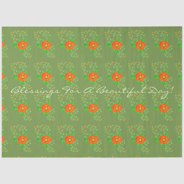 Olive Green Tissue Paper (Front)