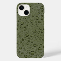 Olive green water droplets