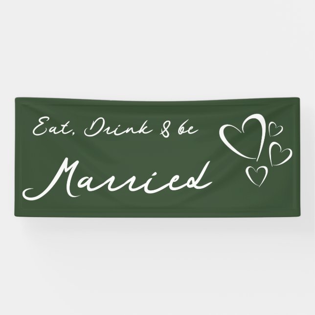 Olive Green Wedding  Banner (Horizontal)