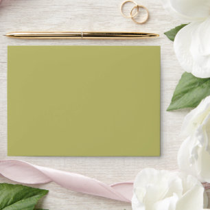Olive green wedding envelopes
