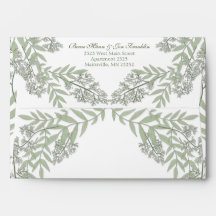 Olive Green Wedding Vintage Botanical