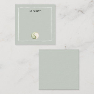 Olive Green Yin Yang Meditation Personalised Card