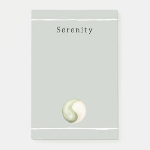 Olive Green Yin Yang Meditation Personalized  Post-it Notes