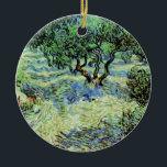 Olive Grove by Vincent van Gogh Ceramic Ornament<br><div class="desc">Olive Grove by Vincent van Gogh is a vintage fine art post impressionism nature painting. Van Gogh painted over a dozen landscapes of olive trees while living in the south of France. An orchard filled with fruit trees on a farm in the summer season. About the artist: Vincent Willem van...</div>