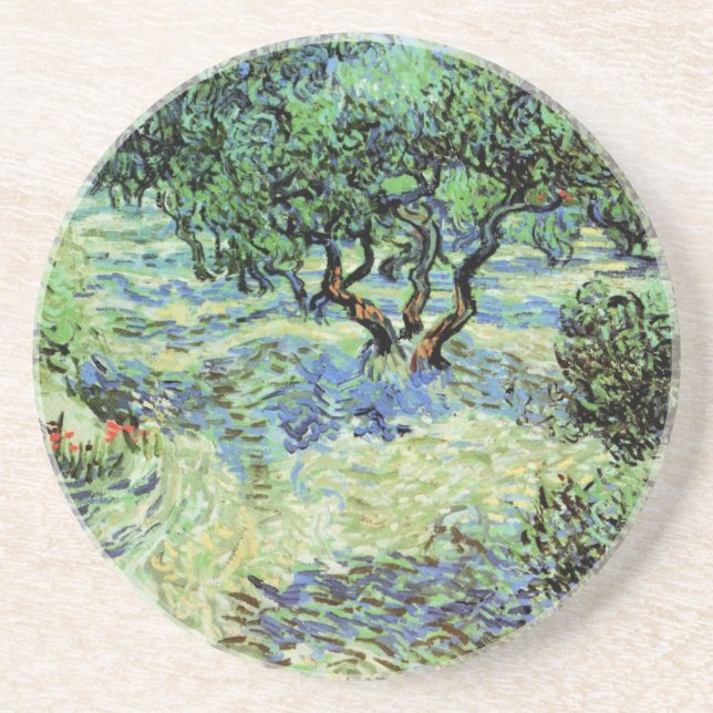 Olive Grove by Vincent van Gogh Coaster (Front)
