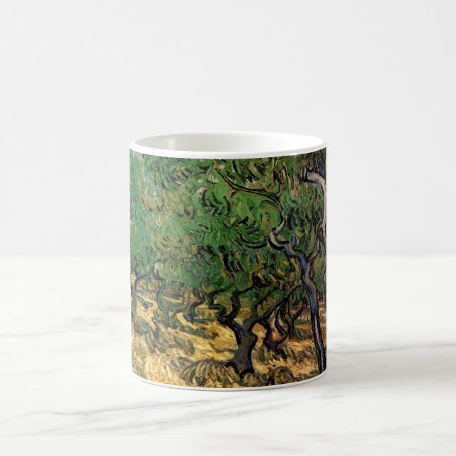 Olive Grove by Vincent van Gogh Coffee Mug (Center)
