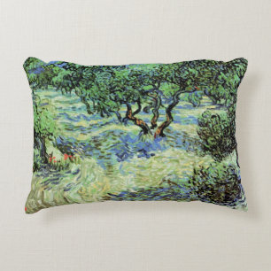 Olive Grove by Vincent van Gogh Decorative Cushion