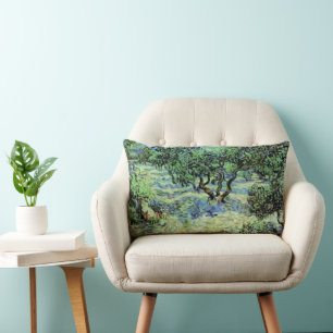Olive Grove by Vincent van Gogh Lumbar Cushion