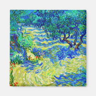 Olive Grove by Vincent Van Gogh Magnet