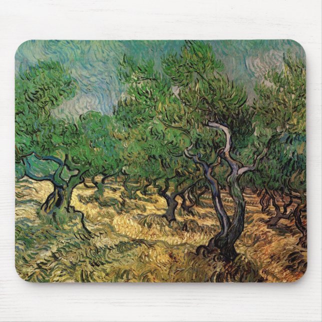 Olive Grove by Vincent van Gogh Mouse Pad (Front)