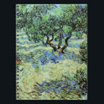 Olive Grove by Vincent van Gogh Notebook<br><div class="desc">Olive Grove by Vincent van Gogh is a vintage fine art post impressionism nature painting. Van Gogh painted over a dozen landscapes of olive trees while living in the south of France. An orchard filled with fruit trees on a farm in the summer season. About the artist: Vincent Willem van...</div>