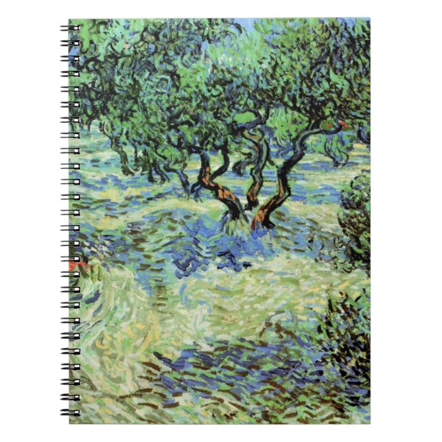 Olive Grove by Vincent van Gogh Notebook (Front)