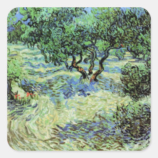Olive Grove by Vincent van Gogh Square Sticker