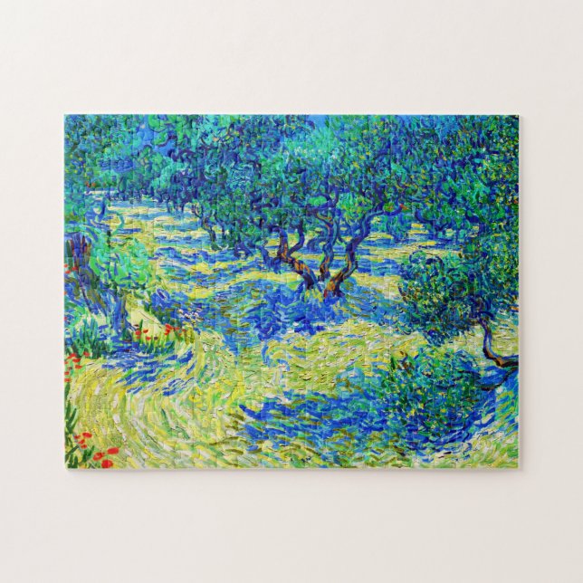 Olive Grove by Vincent Van Gogh vibrant art Jigsaw Puzzle (Horizontal)