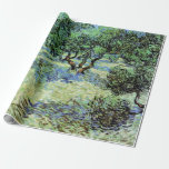 Olive Grove by Vincent van Gogh Wrapping Paper<br><div class="desc">Olive Grove by Vincent van Gogh is a vintage fine art post impressionism nature painting. Van Gogh painted over a dozen landscapes of olive trees while living in the south of France. An orchard filled with fruit trees on a farm in the summer season. About the artist: Vincent Willem van...</div>