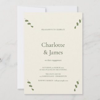 Olive Grove Engagement Party Invitation