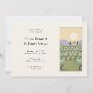 Olive Grove Landscape Wedding Invitation