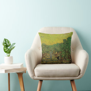 Olive Grove with Picking Figures, Vincent van Gogh Cushion