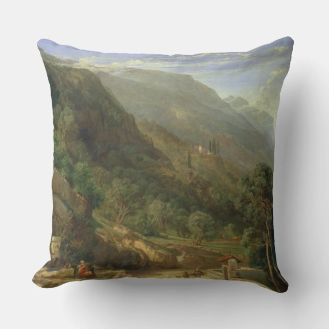 Olive Groves at Varenna, Lake Como, Italy, 1861 (o Cushion (Front)