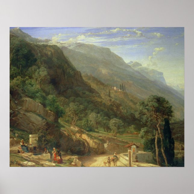 Olive Groves at Varenna, Lake Como, Italy, 1861 (o Poster (Front)