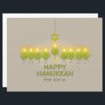 Olive Hanukkah Menorah<br><div class="desc">A group of fun-loving olives get together for a photo op and form a menorah to send a Happy Hanukkah greeting.</div>