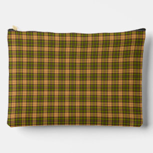 Olive Harvest Gold Plaid Tartan Retro Color Accessory Pouch