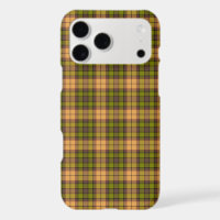 Olive Harvest Gold Plaid Tartan Retro iPhone Case