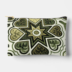 Olive Hearts & Stars Small Accessories Pouch