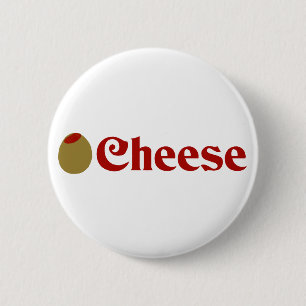 Olive (I Love) Cheese 6 Cm Round Badge