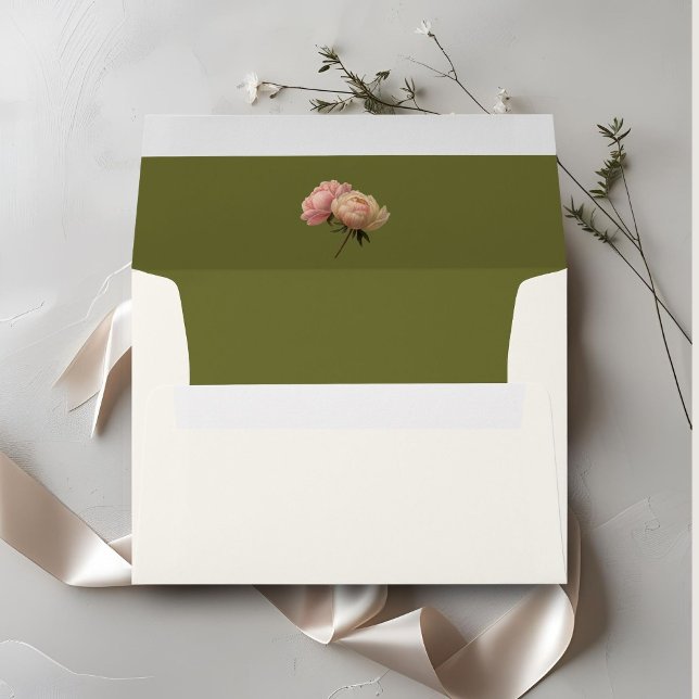 Olive & Ivory | Rose Wedding Envelope (Creator Uploaded)