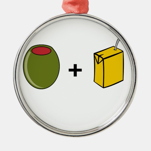 Olive Juice I Love You Metal Tree Decoration (Front)