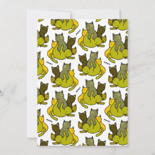 Olive kittens thank you card